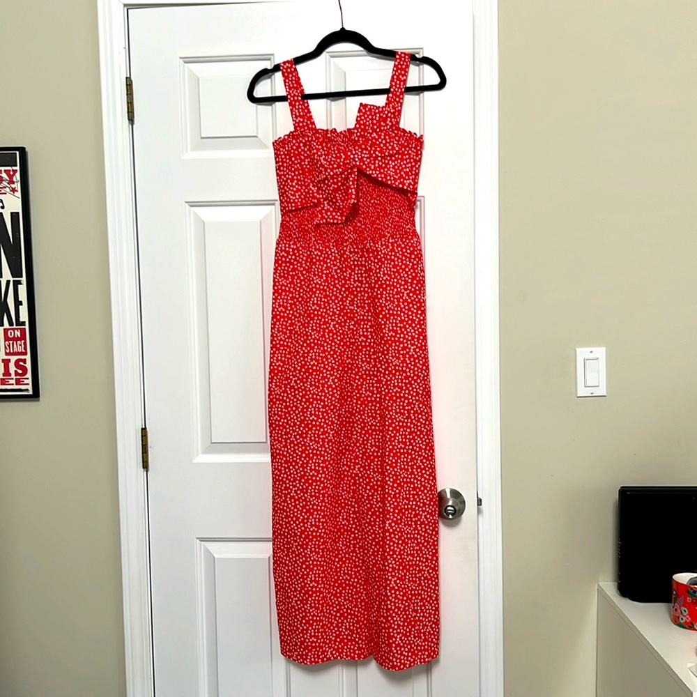 Rebecca Taylor red printed jumpsuit size S